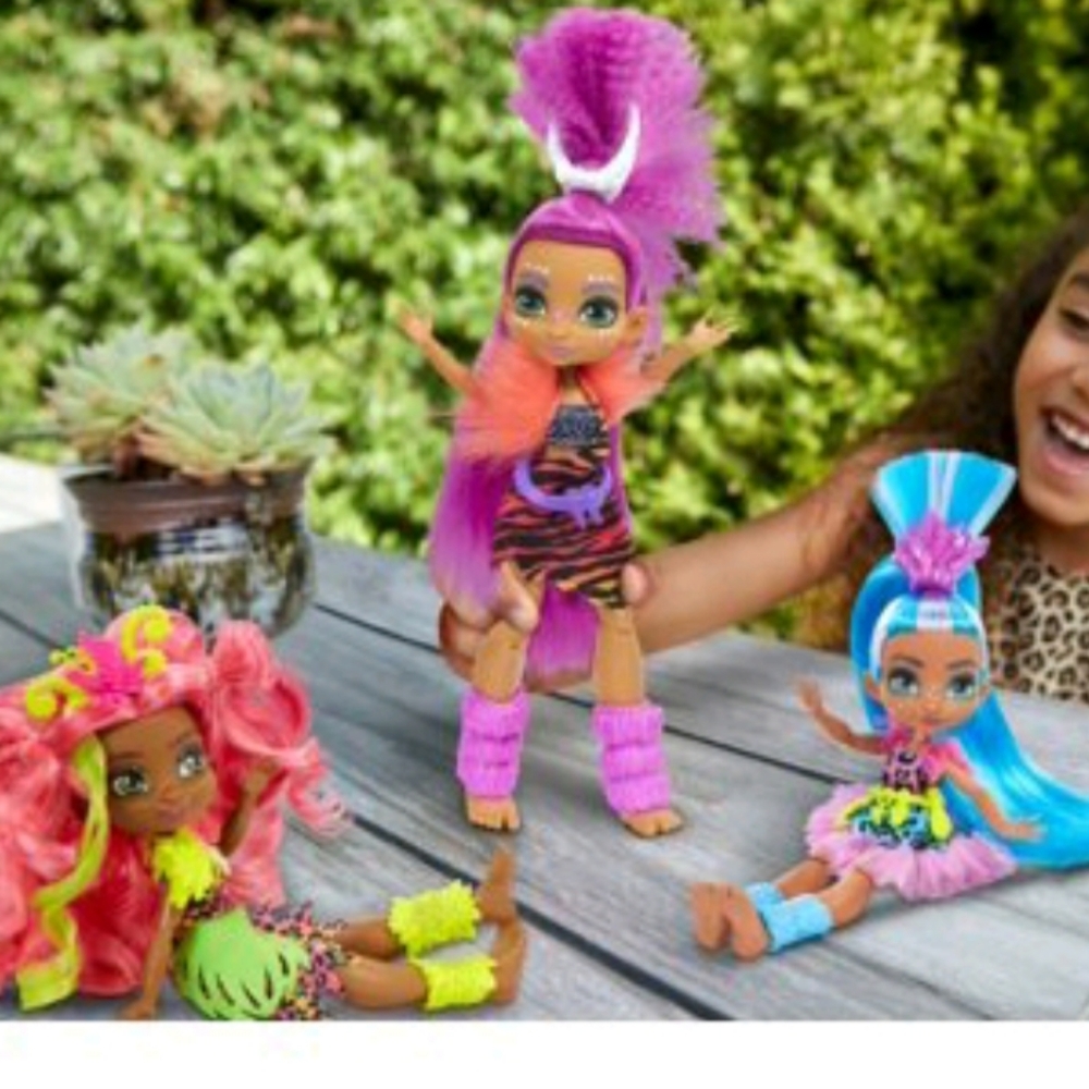 cave club Dolls 3 pack 10 in. poseable prehistoric - Picture 3 of 7